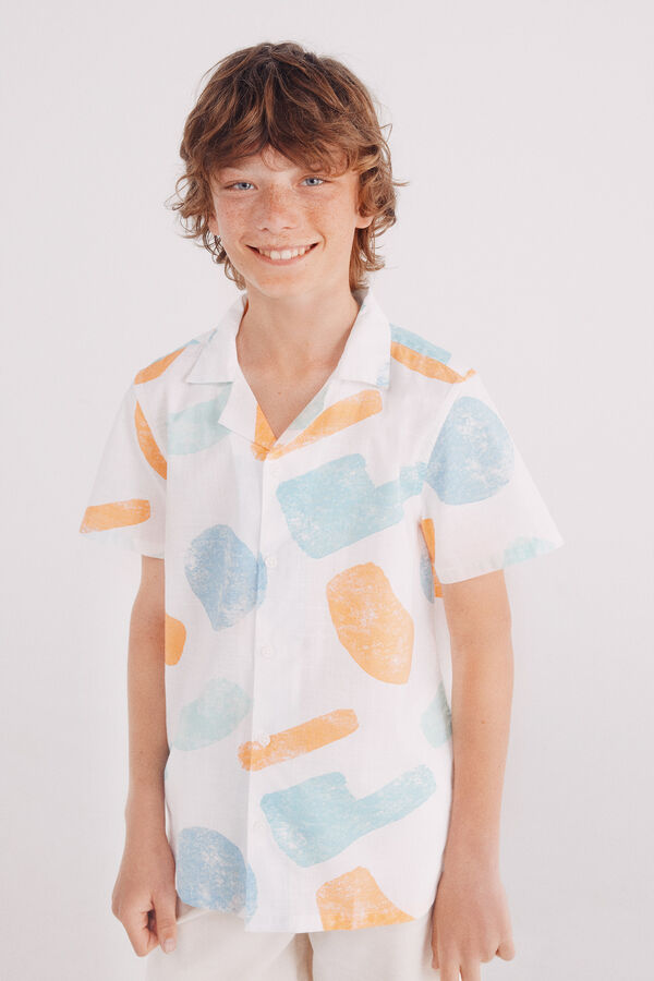 Springfield Kids Camisa de manga curta para menino bege
