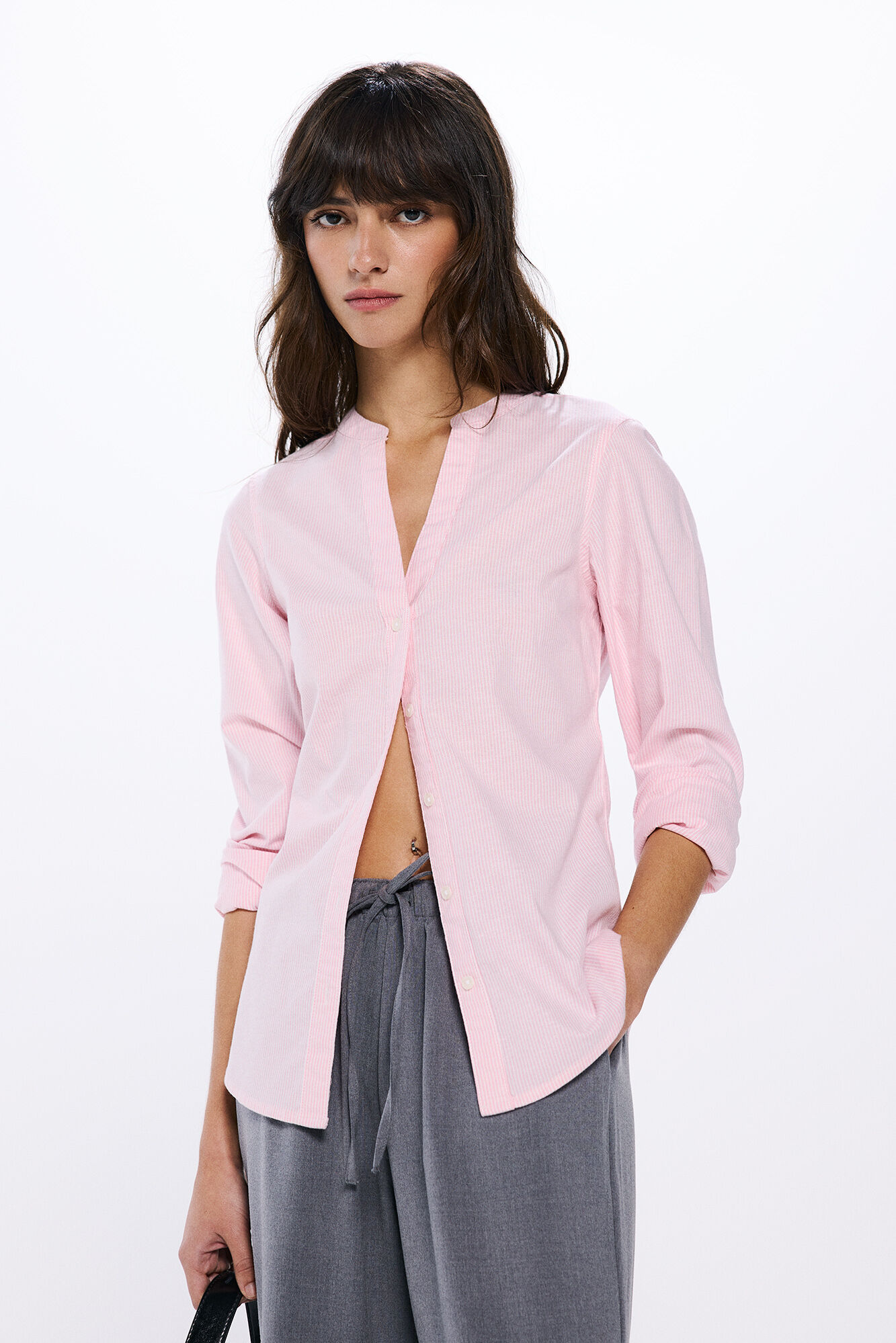 Springfield Camisa oxford com gola mao