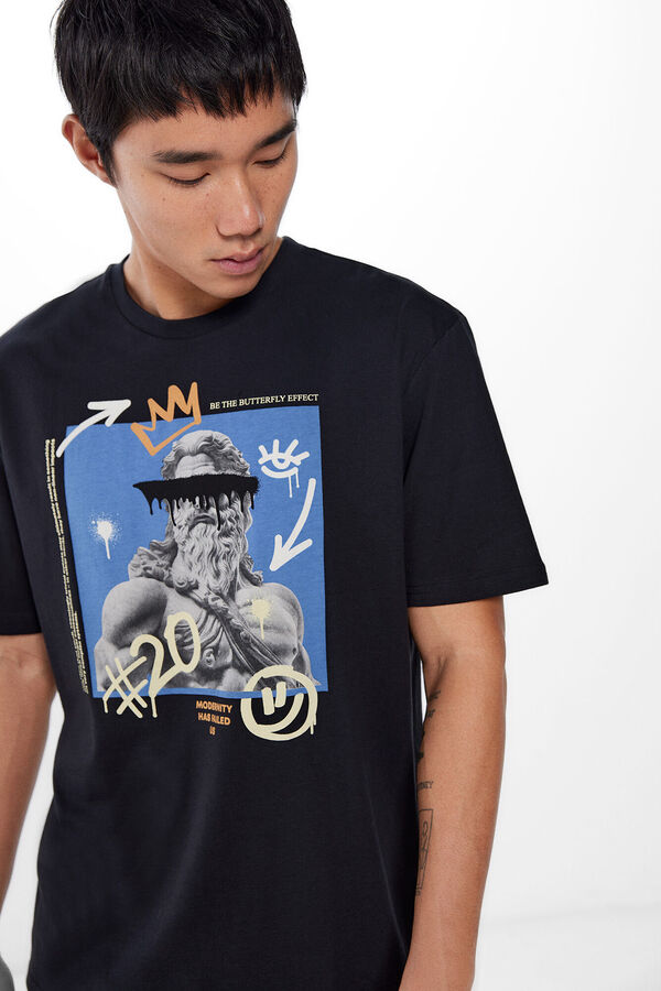 Springfield Camiseta Zeus negro
