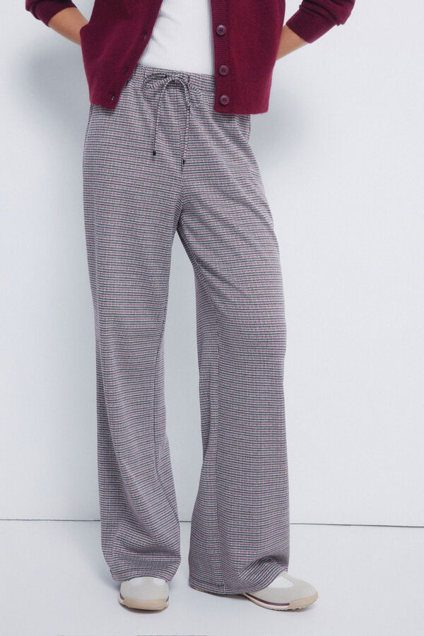 Springfield Pantalones jogger anchos burdeos