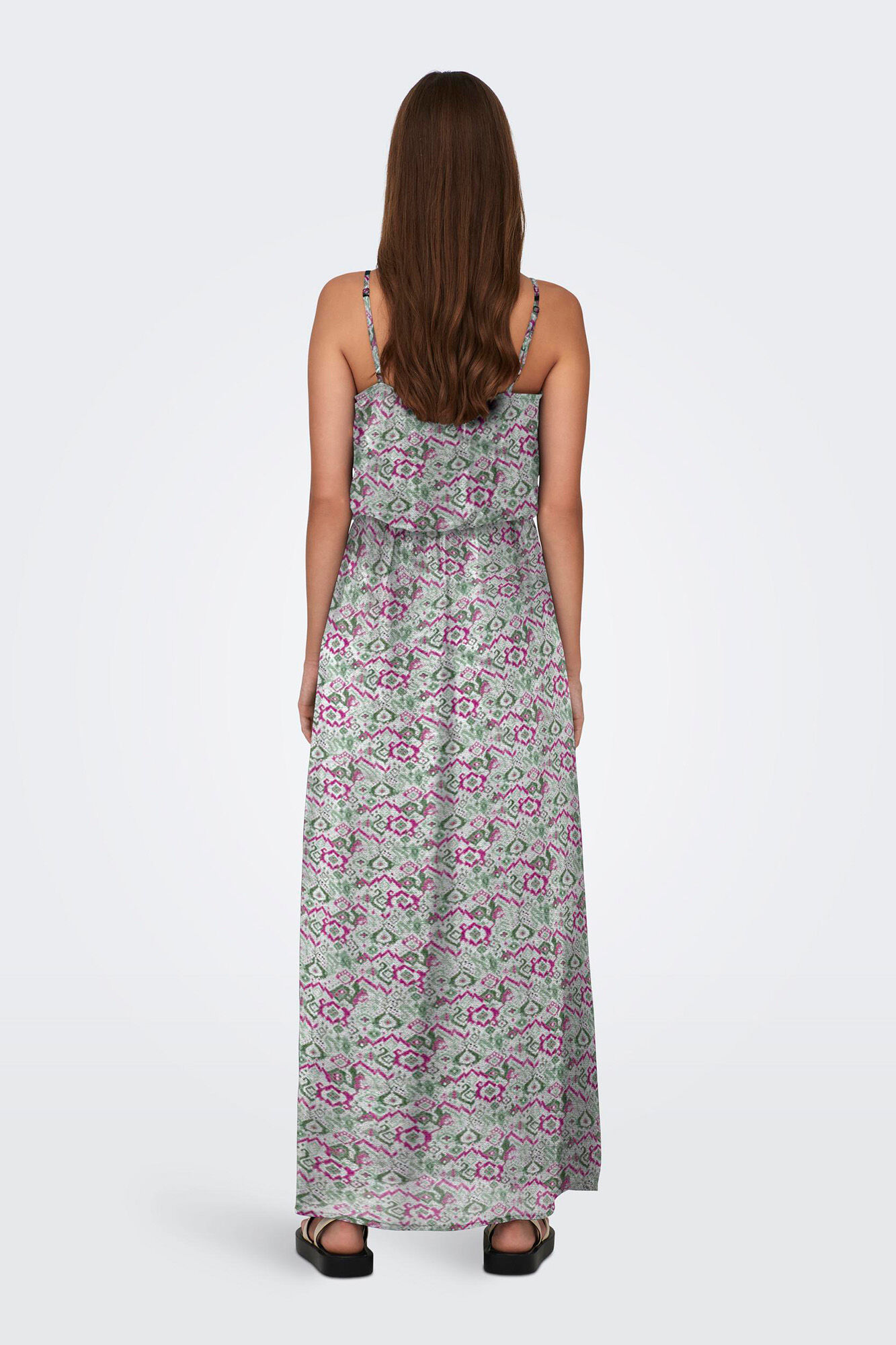 Only Vestido longo com al&ccedil;as ajust&aacute;veis