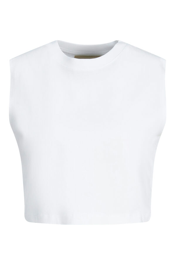 Jack & Jones Crop top sem mangas branco