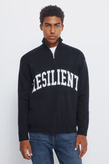 Springfield Jersey moda camionero texto azul