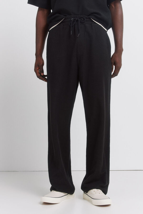 Springfield Pantal&oacute;n jogger recto negro
