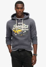 Superdry Sudadera Con Capucha Gr&aacute;fica gris