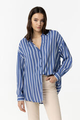 Tiffosi Camisa Oversize Rayas azul