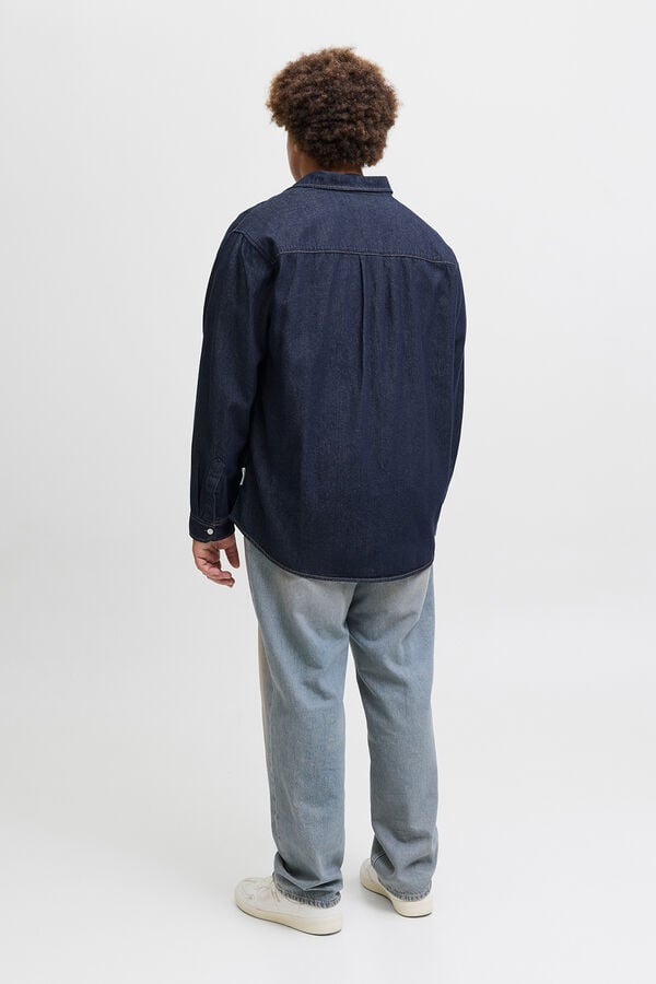 Jack & Jones PLUS Camisa regular fit denim PLUS azul