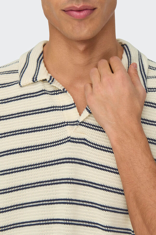 Only & Sons Polo de manga curta azul