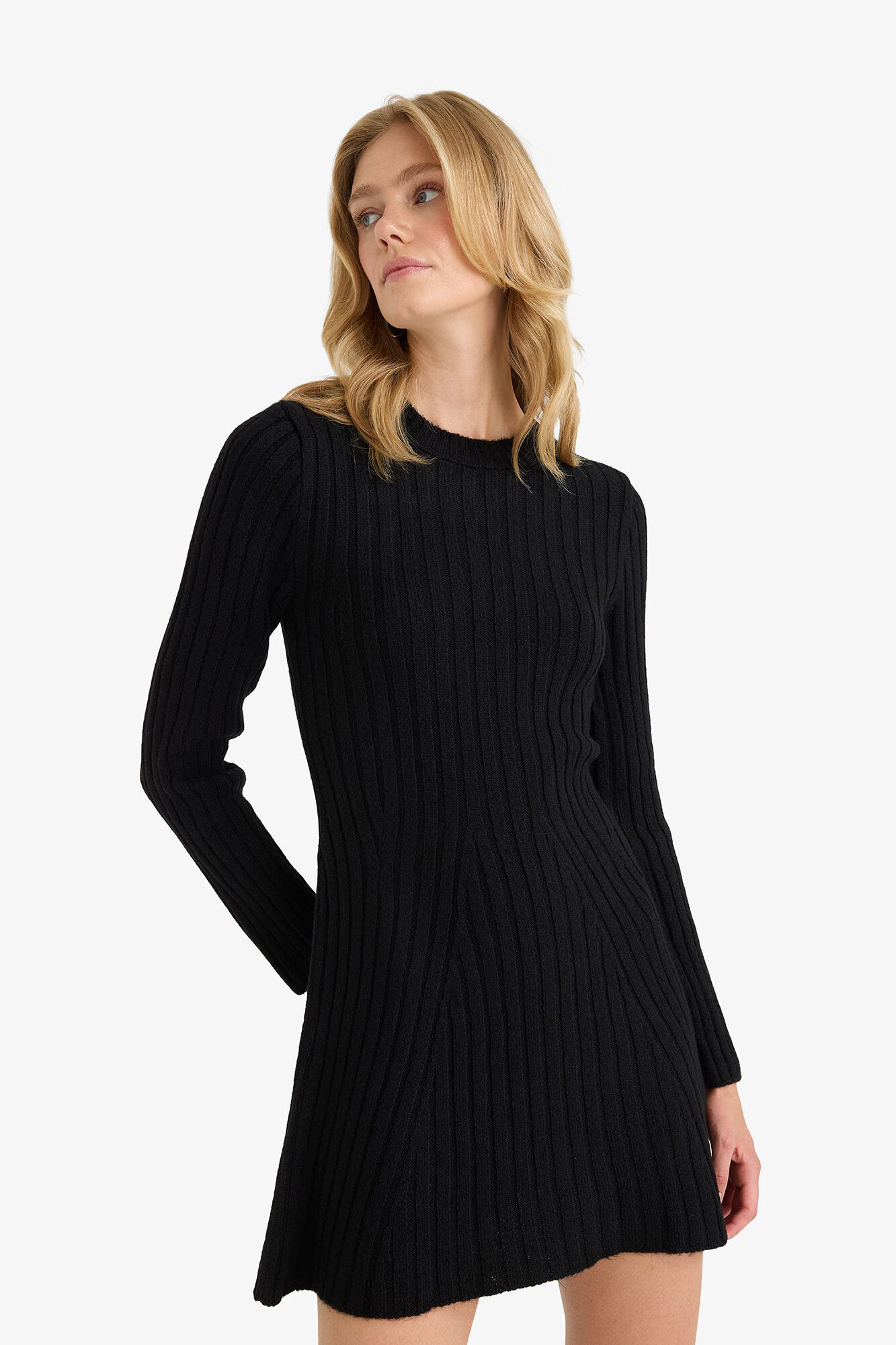 DeFacto Vestido mini manga larga