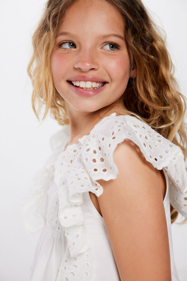 Springfield Kids Vestido bordado su&iacute;&ccedil;o menina estampado