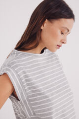 Springfield Camiseta rayas manga contraste gris