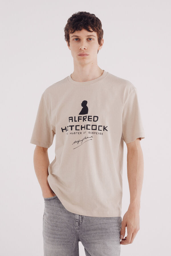 Springfield Camiseta Alfred Hitchcock beige
