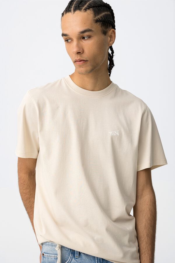 Tiffosi Young T-shirt com estampa nas costas bege