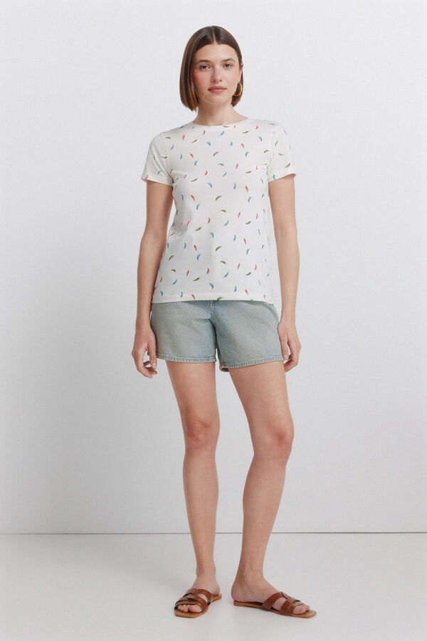 Springfield T-shirt de manga curta estampada branco