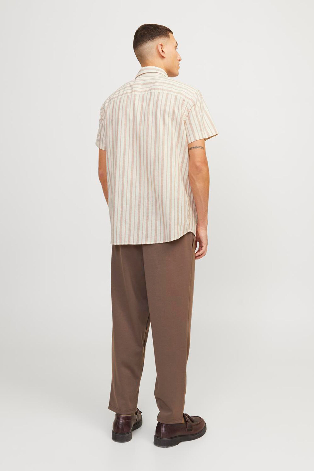 Jack & Jones Camisa linho &agrave;s riscas