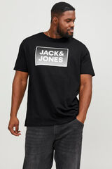 Jack & Jones PLUS T-shirt fit padrão preto