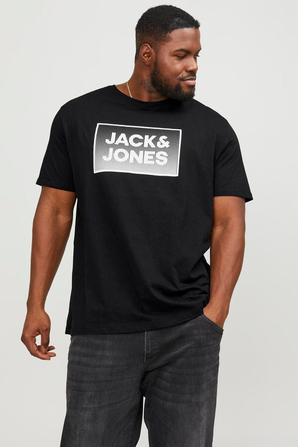 Jack & Jones PLUS T-shirt fit padrão preto