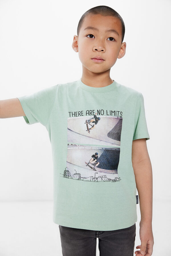 Springfield Kids T-shirt print "no limits" menino verde