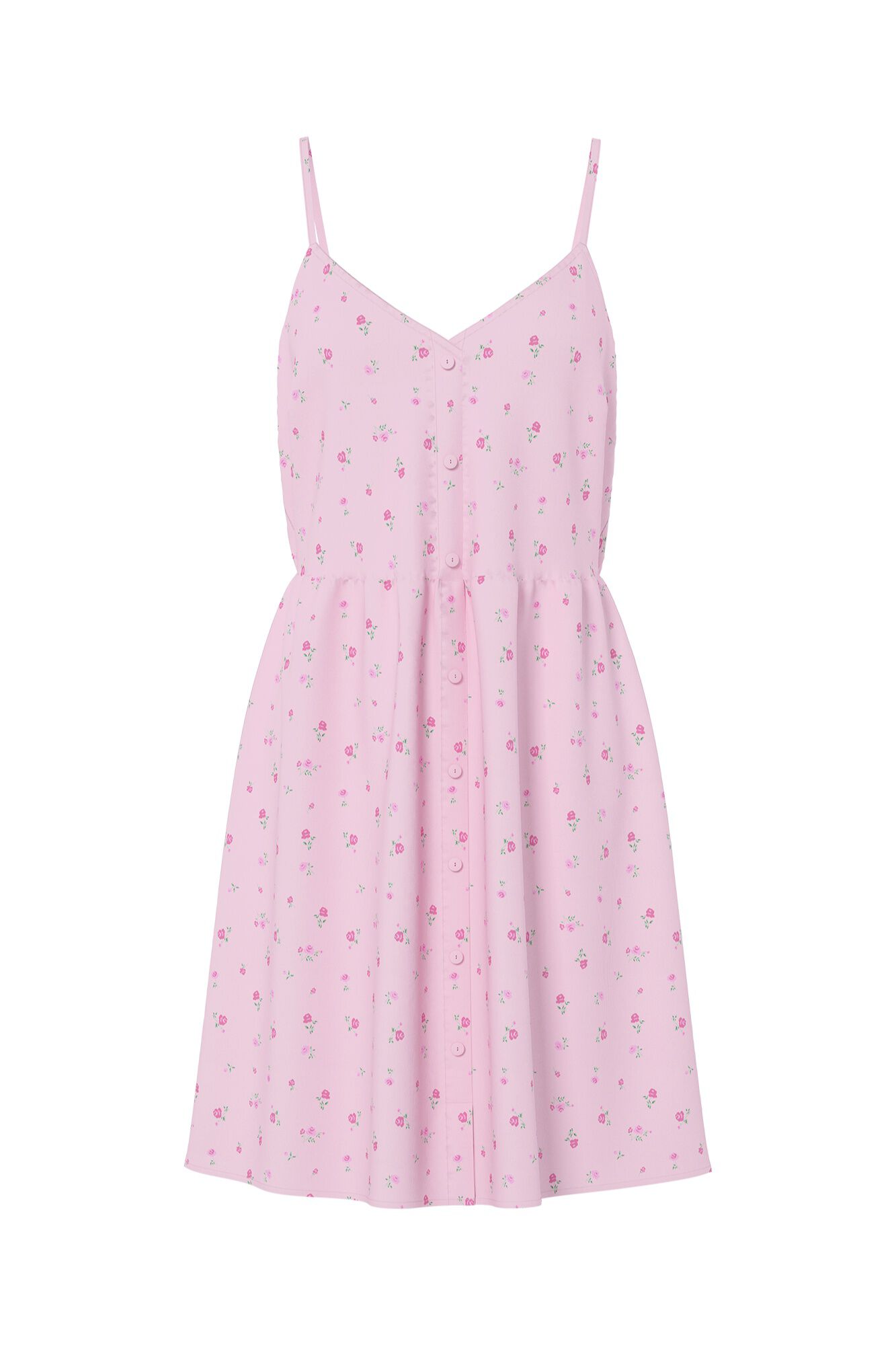 Pieces Vestido mini de al&ccedil;as estampado