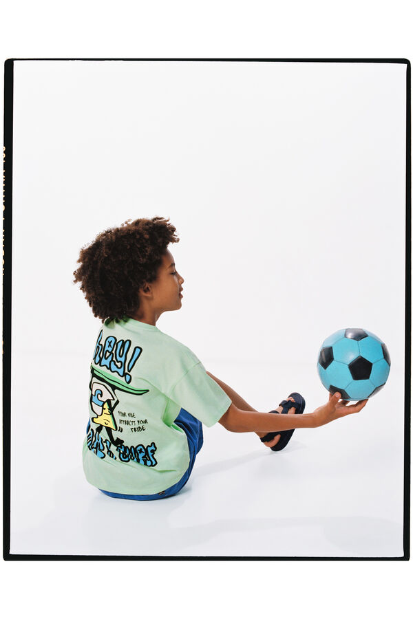 Springfield Kids Camiseta "what's up" ni&ntilde;o verde
