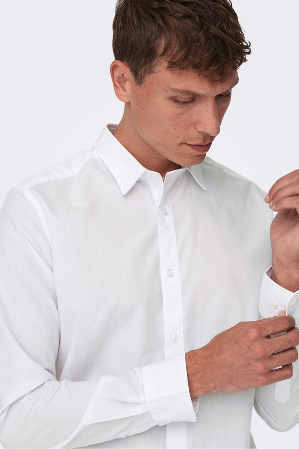 Only & Sons Camisa manga larga blanco