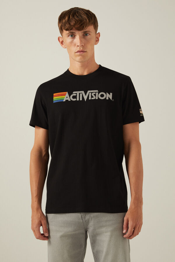 Springfield Camiseta Activision negro