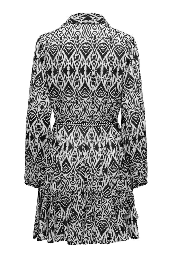 Only Vestido corto camisero negro