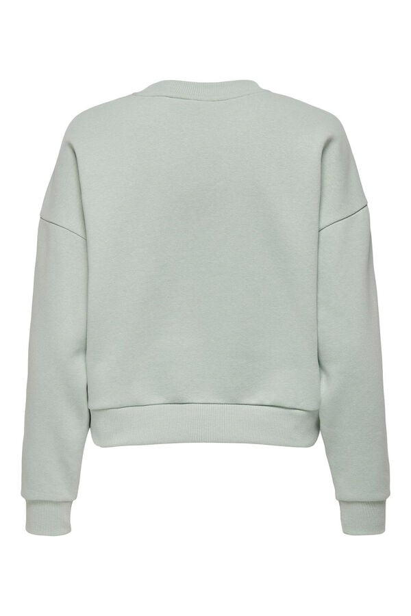 Only Sudadera con dibujo frontal turquesa