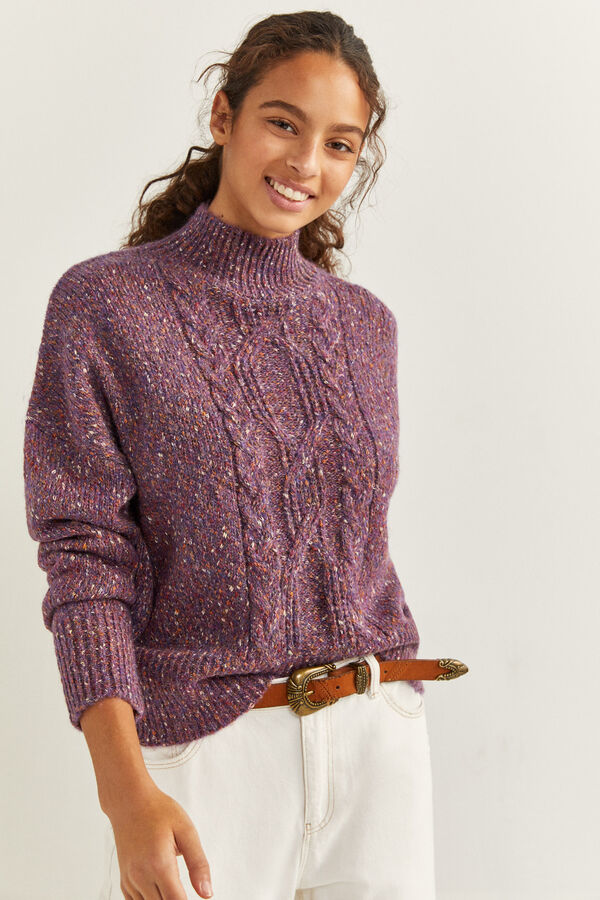 Springfield Camisola Cable Knit pedra
