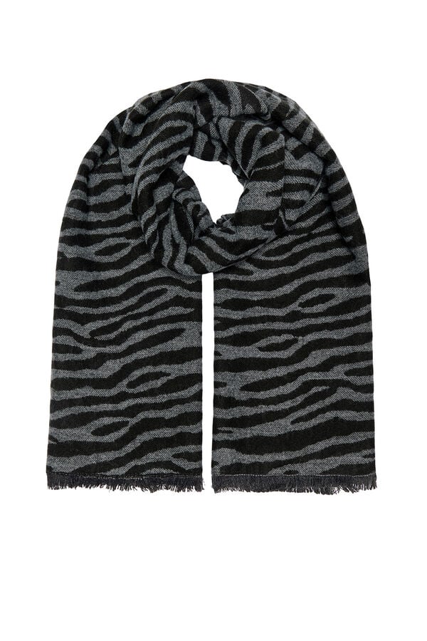 Only Bufanda animal print gris