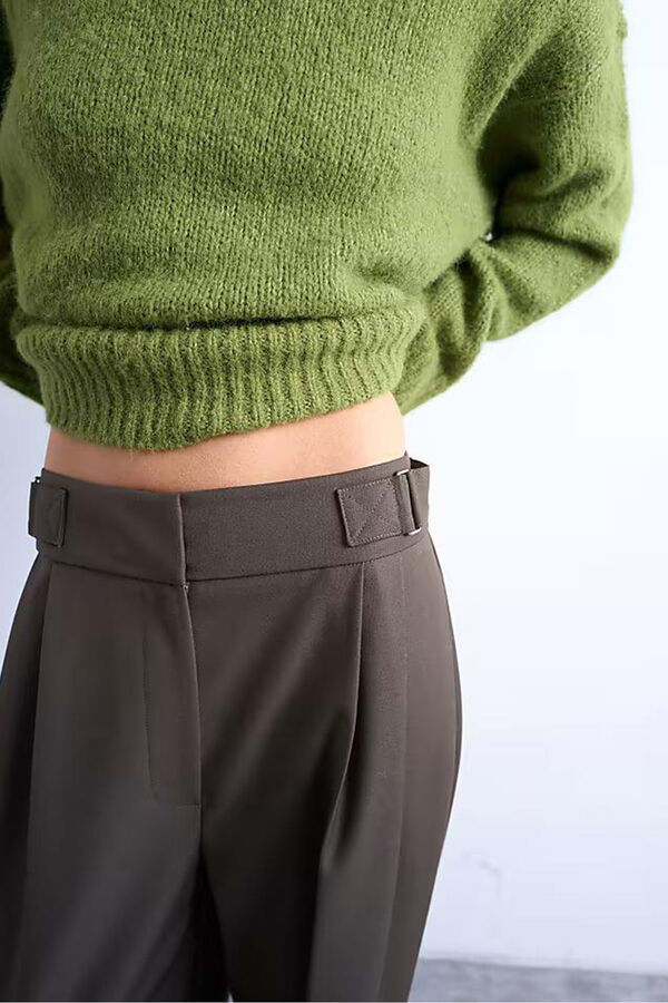 Topshop Cal&ccedil;as largas e largas verde