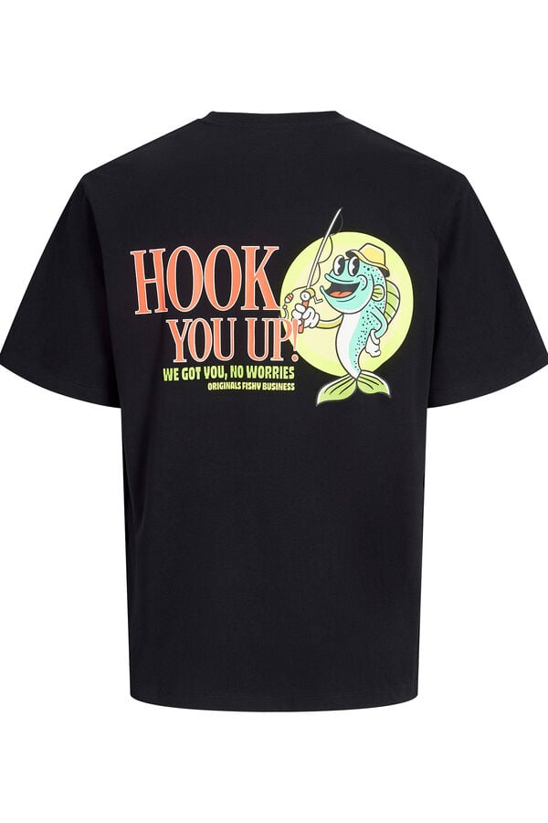 Jack & Jones Camiseta de manga curta com ajuste solto preto