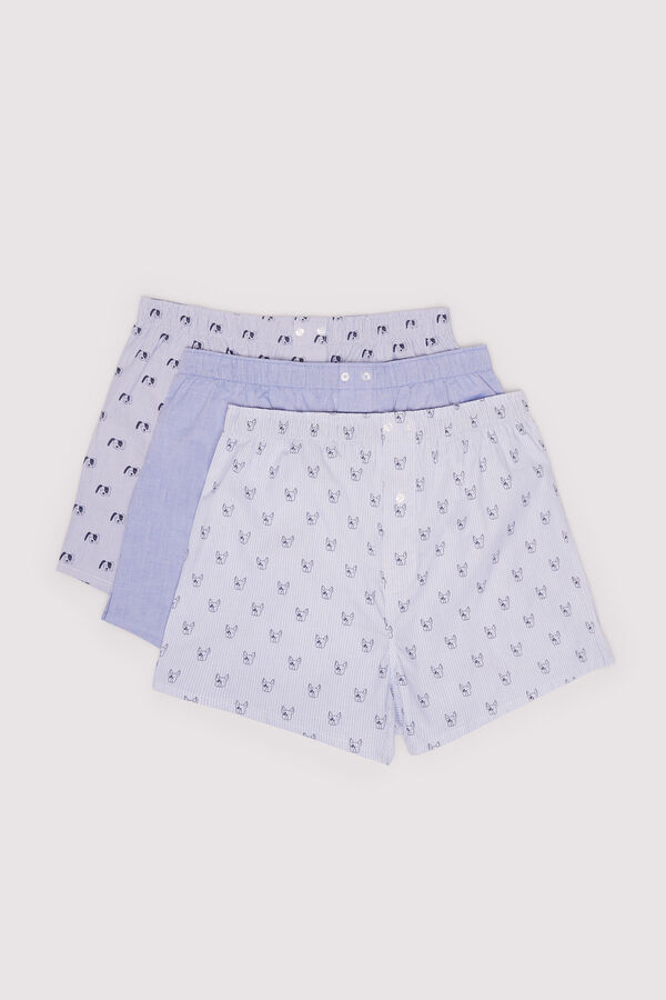 Springfield Pack 3 boxers perros azul