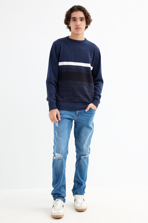 Inside Camisola &agrave;s riscas azul