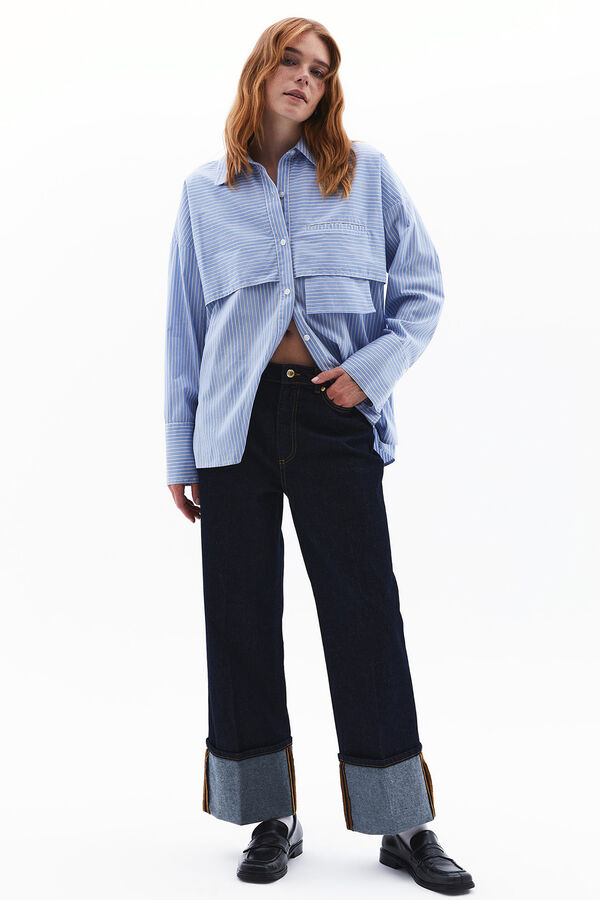 Oxxo Camisa riscas azul