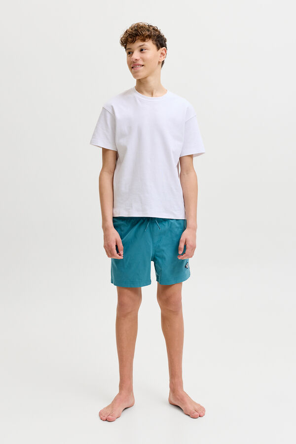 Jack & Jones Junior Fato de banho com cintura el&aacute;stica azul