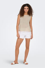 Only Camiseta de malha fina cinzento