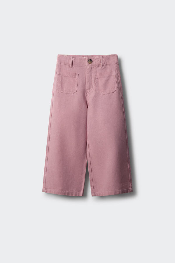 Springfield Kids Pantalon lino ni&ntilde;a fucsia