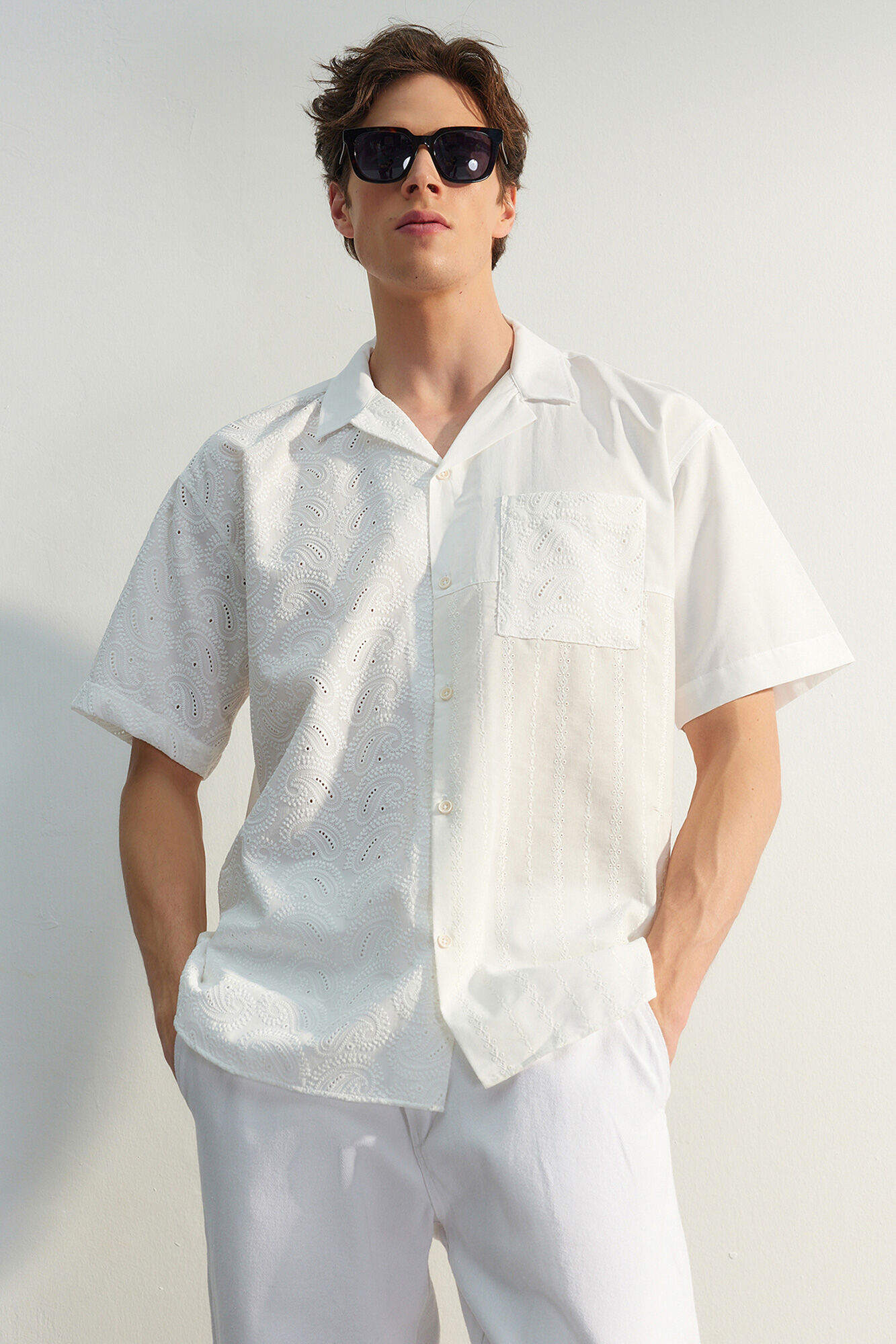 Trendyol Camisa oversize de manga curta