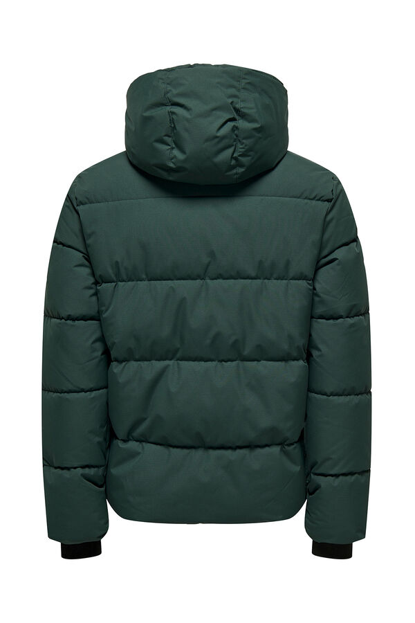Only & Sons Casaco acolchoada com capuz verde