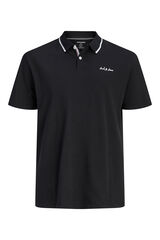 Jack & Jones PLUS Polo piqu&eacute; algod&oacute;n negro