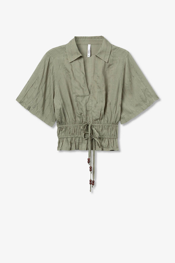 Tiffosi Top com glitter verde