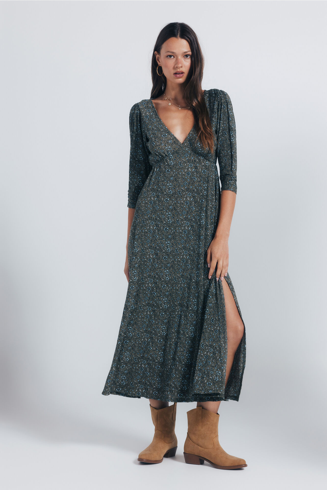 Springfield Vestido midi estampado florecitas