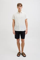 JJ REBEL Camisa comfort fit lino blanco