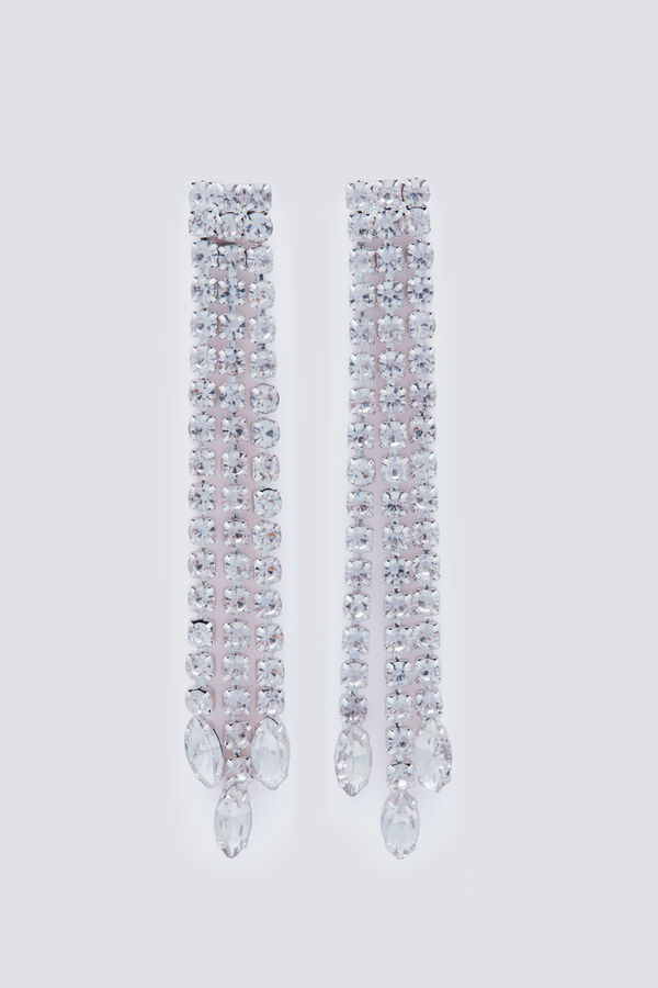 Springfield Pendientes cascada piedras brillantes gris
