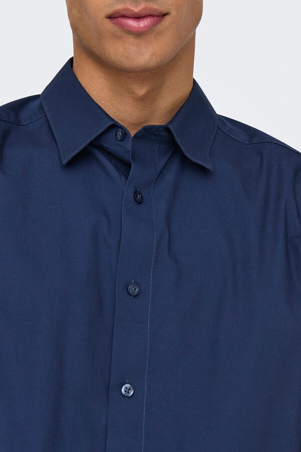 Only & Sons Camisa manga curta azul