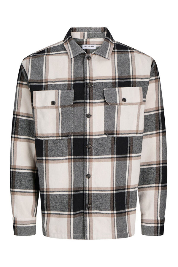 Jack & Jones PLUS Camisa cuadros relaxed gris