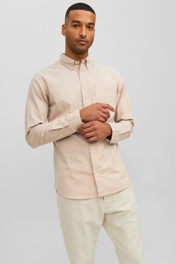 Jack & Jones Camisa oxford bege