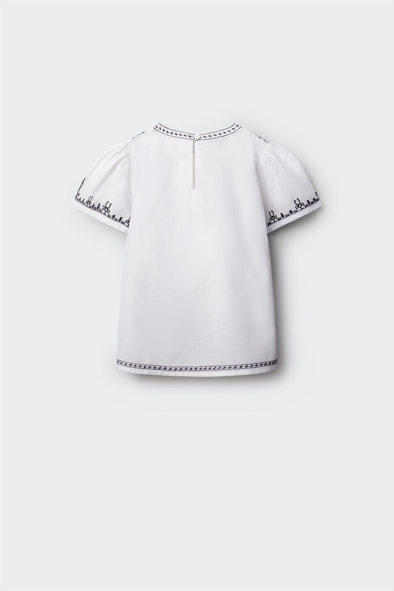 Springfield Kids Blusa com bordados de menina branca