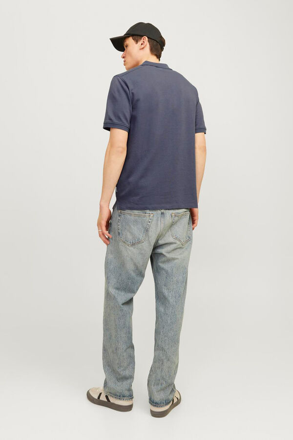Jack & Jones Polo liso standard fit azul